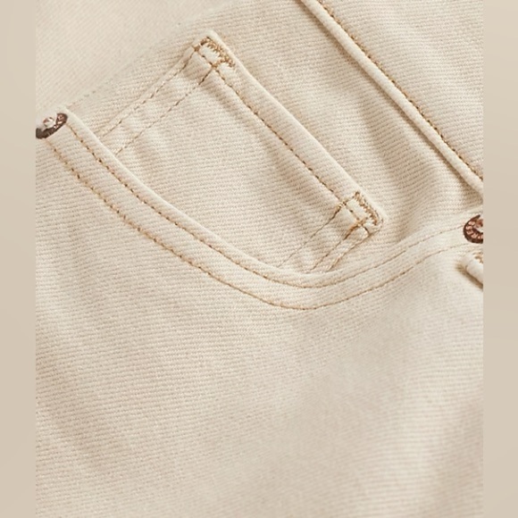 Express Super High Waisted Beige Modern Straight Jeans Size 12S NWT - Picture 7 of 11